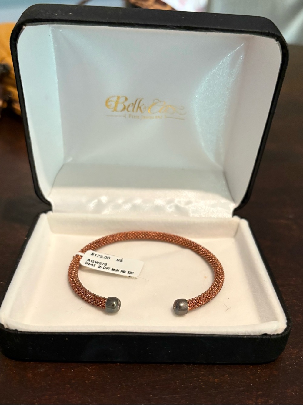 Kelly Waters Rose Gold Mesh Cuff Bracelet
